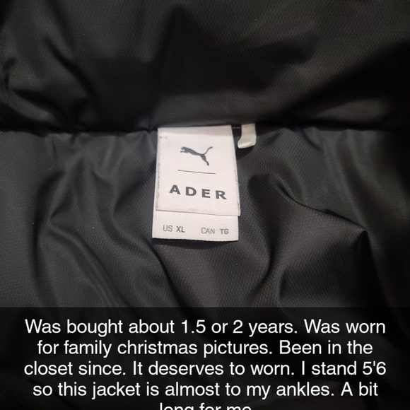 PUMA x ADER ERROR Hooded Button-Up Unisex Padded Down Coat - Picture 9 of 10